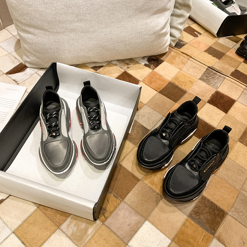 Hollow Stretch Heightened Casual Sneakers